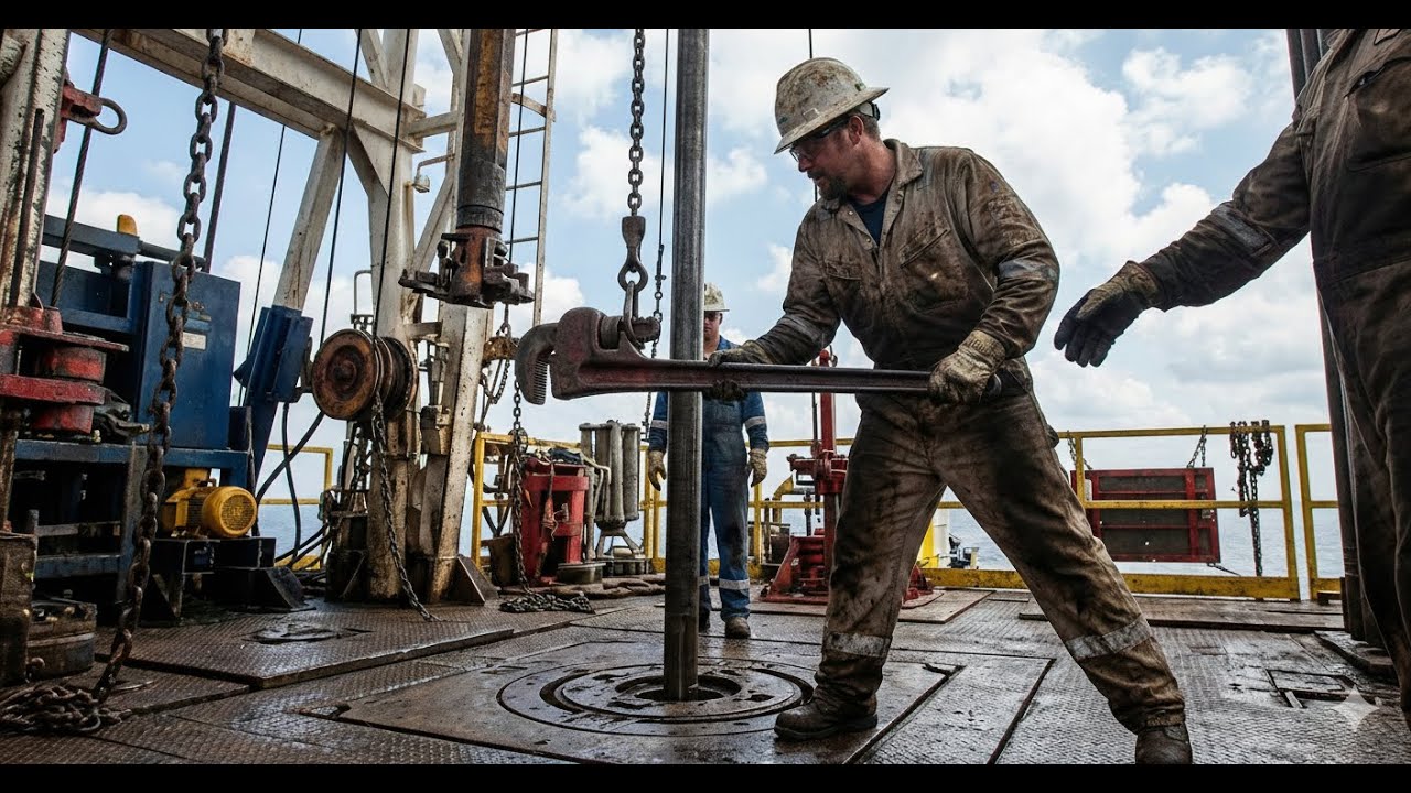 KUWAIT OIL FIELD LIFE: Floor Man Job during Lay Down! 🔥 