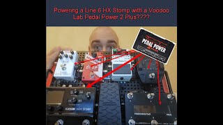 Line 6 Hx Stomp Powered Via Voodoo Labs Pedal Power 2 Plus hxstomp hxstomppower