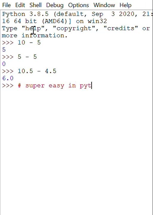 How to do a subtraction in python - YouTube