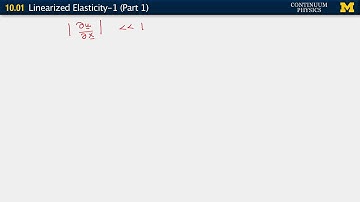 10.01. Linearized elasticity  I