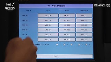 WriteTouch POS - SPS 2000 - Taxes - Video Reference Guide