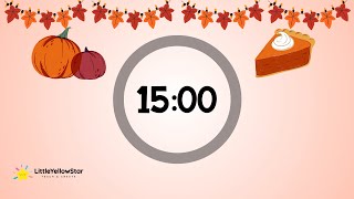 Calm Fall Vibe – 15 Minutes Countdown Timer With Pumpkin Spice Calm Music | Autumn Classroom Timer