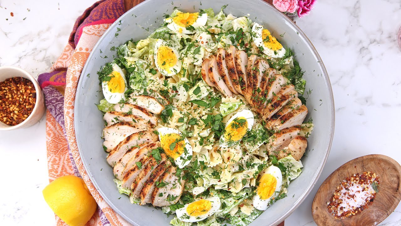 Chicken Caesar Pasta Salad | Laura in the Kitchen