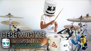 HERE WITH ME - Marshmello ft CHVRCHES | Alejandro Drum Cover *Batería*