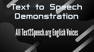 (TTS Demonstration) All Text2Speech.org English Voices