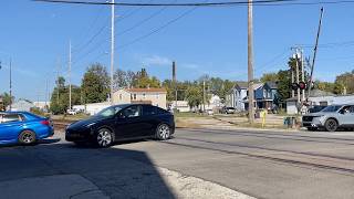 Drivers Don't Know What To Do After 2nd Train Approaches, Crossing Gate Hits Car & Runner Proof Xing