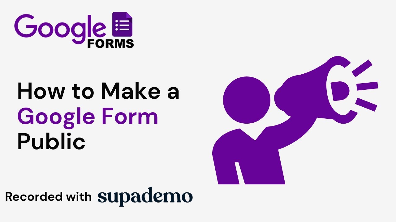How to Make a Google Form Public - YouTube
