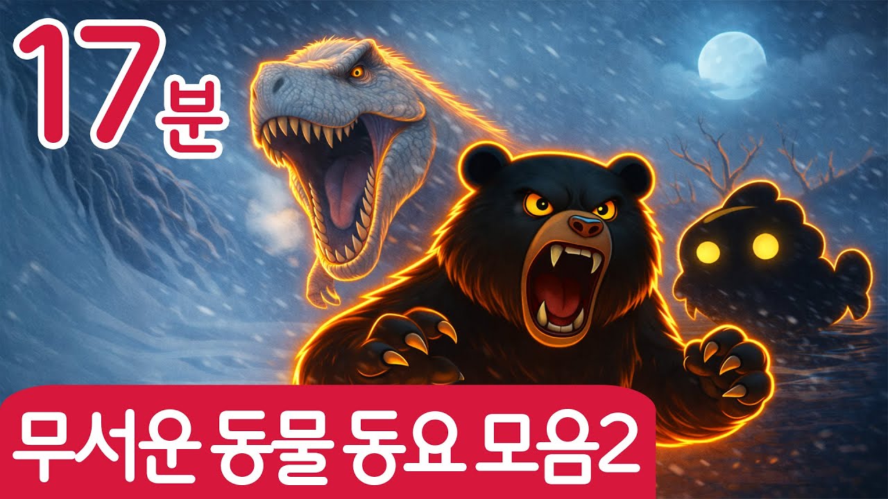무서운 동물 동요 모음2 | 무서운 동요 | 어린이 동요 | 망둥이키즈