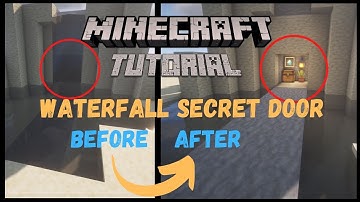 MINECRAFT TUTORIAL - WATERFALL SECRET DOOR