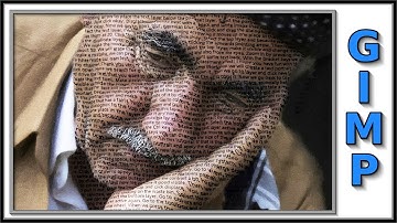 Gimp: Text Portrait With Displacement Map