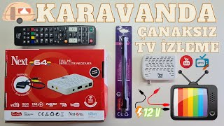 Karavanda Çanaksız TV İzleme | Next 64 HD Mini Uydu Alıcı inceleme ve kurulum | İPTV & Youtube