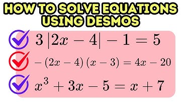 Graphical Method of Solving Equations(Using Desmos)