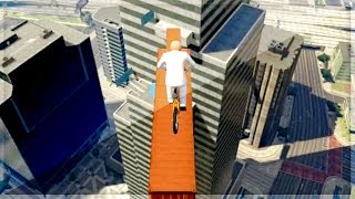 GTA 5 Funny Moments - BMX Skyline Race - (GTA V Online Games Stunts)