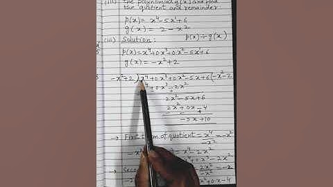 Polynomials Class10 Maths CBSE |Exercise-2.3 Question-1 ( iii ) NCERT Chapter-2