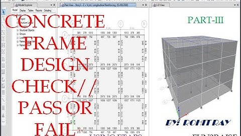 How to check concrete frame design? Pass or Fail//Part-III