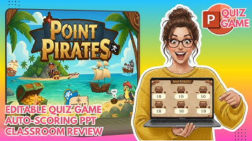Point Pirates! 🏴‍☠️ Interactive PowerPoint Quiz Game Template for Teachers | Automatic Scoring