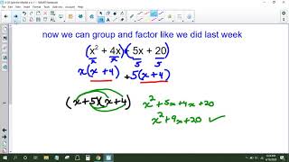 Factoring: Split the Middle a=1