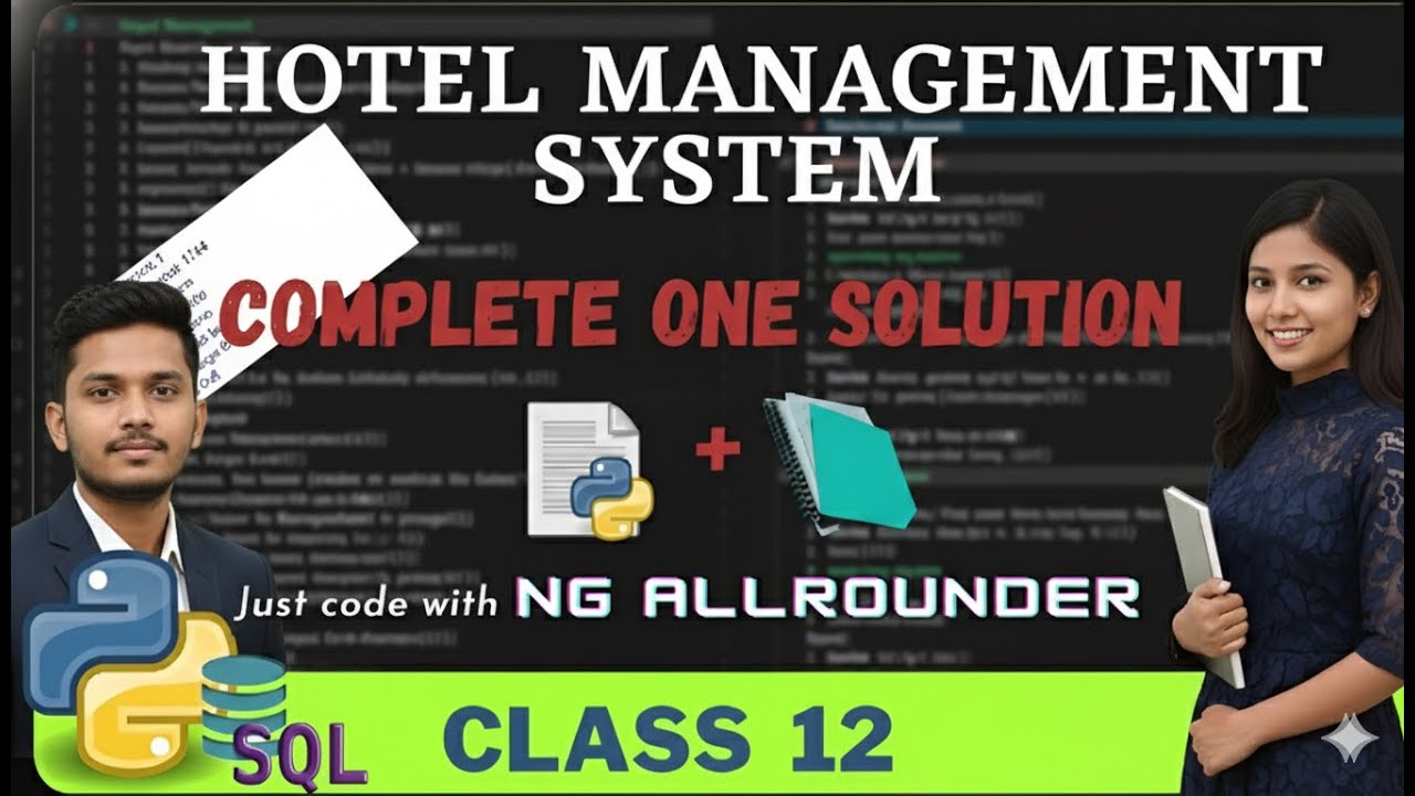 Project in python | Hotel Management System | Class 12 Computer Science Project