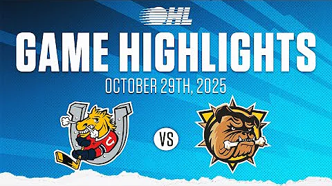 OHL Highlights: Barrie Colts @ Brantford Bulldogs Oct. 29, 2025