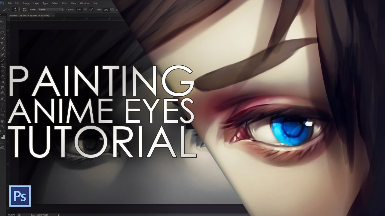 How To Paint Anime Eyes Digital Painting Tutorial Youtube