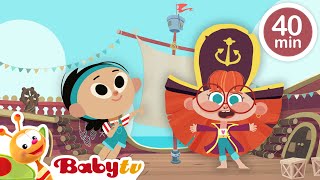Ahoy piratas! 🦜| Aventuras de caça ao tesouro para crianças | Vídeos para crianças @BabyTVBR