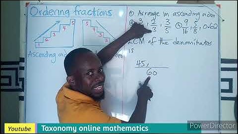 Ordering fractions | Ascending order | Descending order