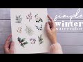 Every Watercolor Leaf You’ll Ever Need: Winter Holiday Edition!