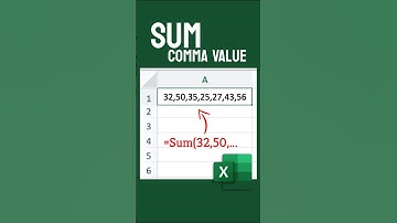 SUM Comma Data in Excel! 💡 #shorts