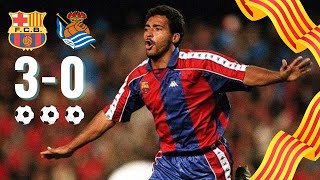 ROMÁRIO's LEGENDARY DEBUT WITH FC BARCELONA 🇧🇷 HATTRICK vs REAL SOCIEDAD ⚽️⚽️⚽️