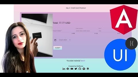 [2/100] Credit Card Checkout | #Daily UI (AngularJS + AngularJS Material )