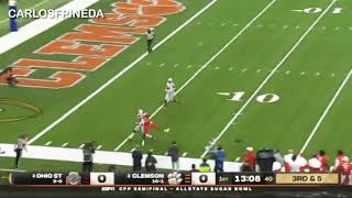 Cornell Powell 27 yard catch Clemson vs Ohio State