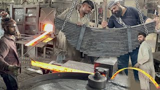 Forging Iron Into Flexible Life | How Do They Make Those Truck Trailer Leaf Springs ?  Leaf Spring
