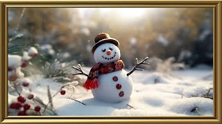 Christmas Happy Snowman Art Screensaver | 16 Gorgeous 4K Images for Your TV