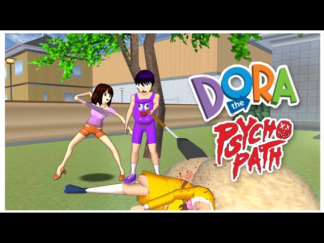 Psychopath Dora blackmails Backpack 💀🔪 • Parody | Sakura School Simulator class=