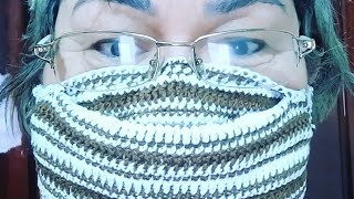 Máscara em crochê modelo 03 D #artesanatos #máscaras #crochê