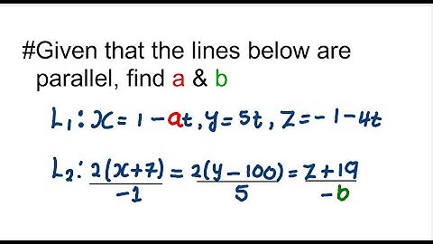 Parallel Lines______(3D vectors)