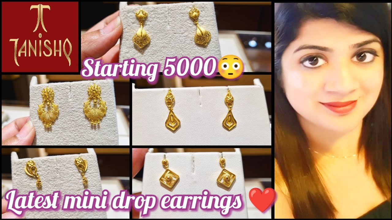 Tanishq gold earrings designs with price Gold earrings Tanishq