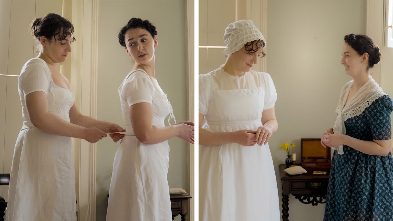 Getting Dressed   Jane Austen and her sister Cassandra 1810