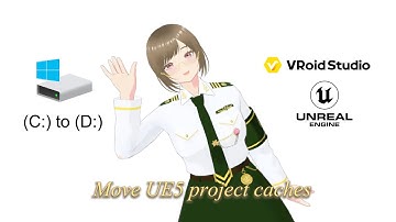 Vroid - VRM - Unreal Engine 5 Tutorial Ep.1: Move UE5 project caches to avoid full C drive.