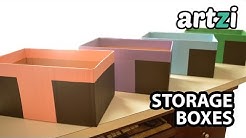 How to Cover Cardboard Box With Paper :: Making Storage Boxes