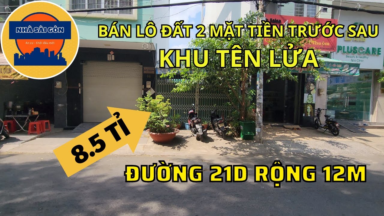 vé vietlott BÁN ĐẤT 2 mặt tiền đường 21D khu Tên Lửa. Giá giảm còn 8.4 tỉ