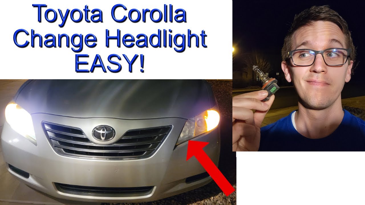 Toyota Corolla 2003 - 2008 headlight replacement tutorial - only takes