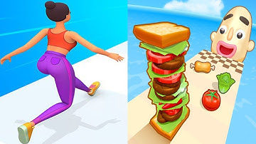Twerk Race 3D Vs Sandwich Runner Android iOS Mobile Gameplay Walkthrough
