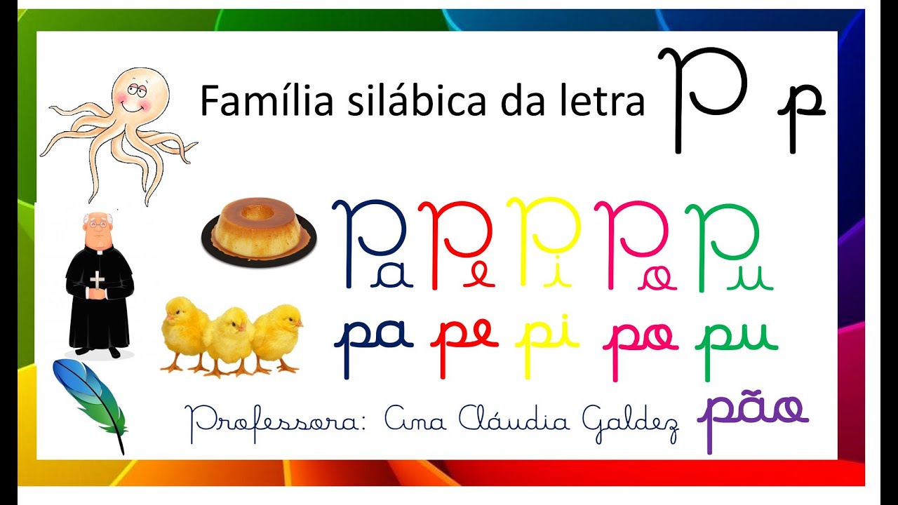 Família silábica da letra P | PA PE PI PO PU PÃO - YouTube