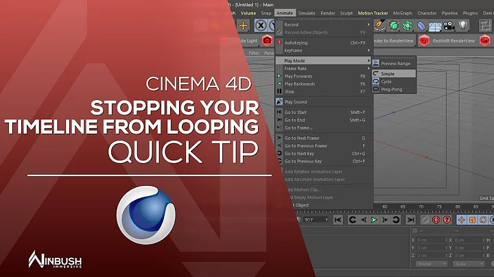 Cinema 4D - Stop your timeline from looping
