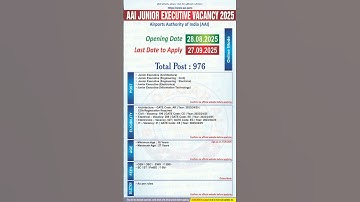 AAI Junior Executive Vacancy 2025 | AAI Junior Executive Recruitment 2025 #sarkarinaukri