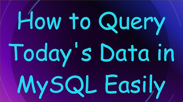 How to Query Today