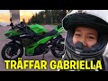 Trffar gabriella som har en kawasaki ninja  vi kr sveriges farligaste motorcykelvg vlogg