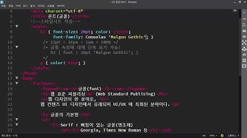 CSS 웹 페이지에 글꼴(폰트) 적용하기