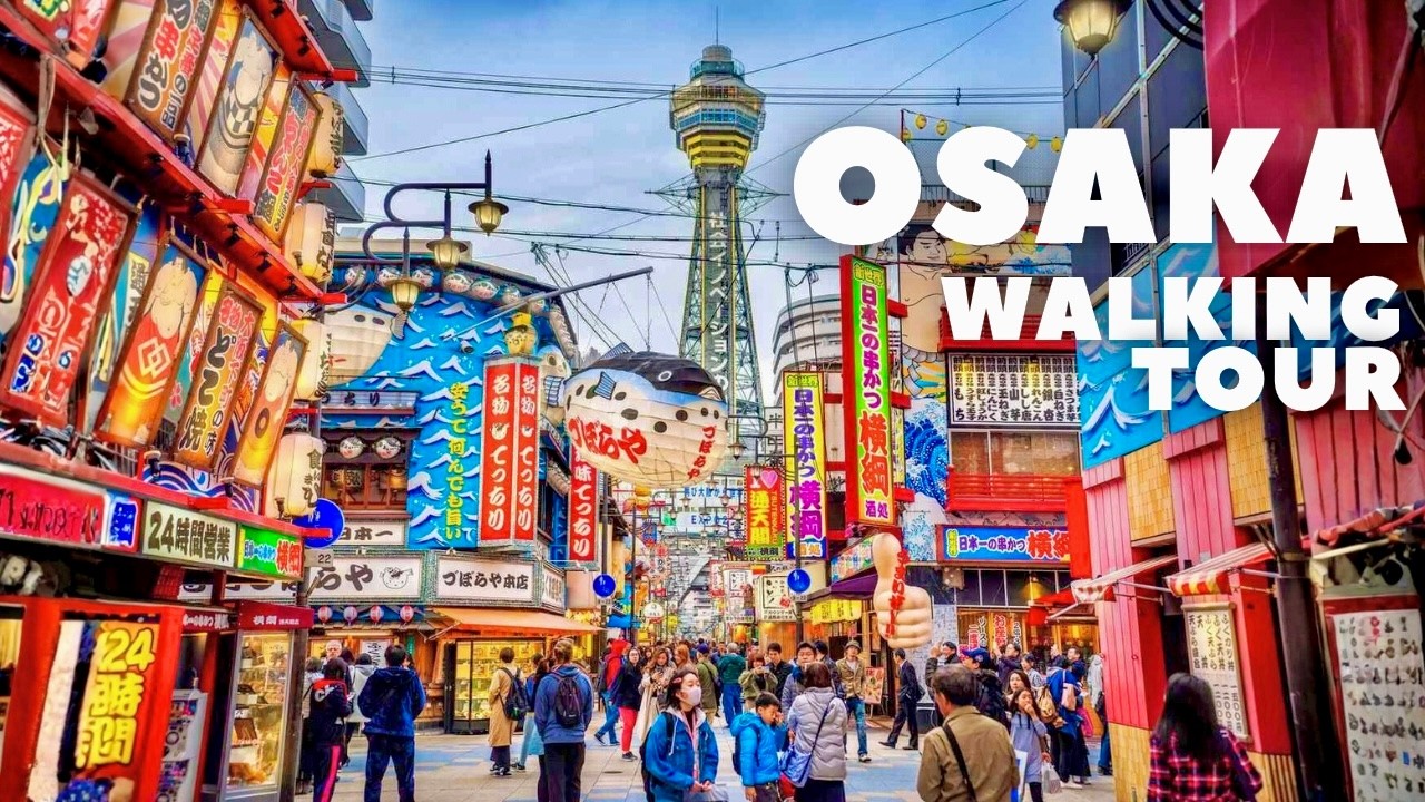 OSAKA in Spring - Relaxing Walking Tour in Japan | 4K, 60fps